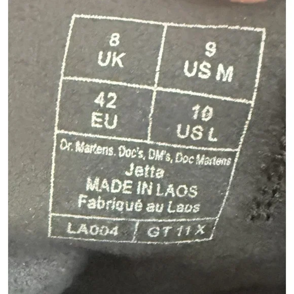 Dr. Martens Jetta Zip Platform Boots, Chunky Black Sendal Leather, W10/M9, RARE - Picture 6 of 8